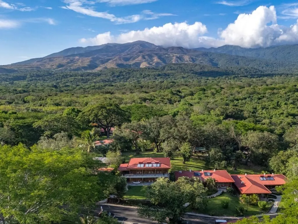 Ranch buildings below the Rincón de la Vieja volcano